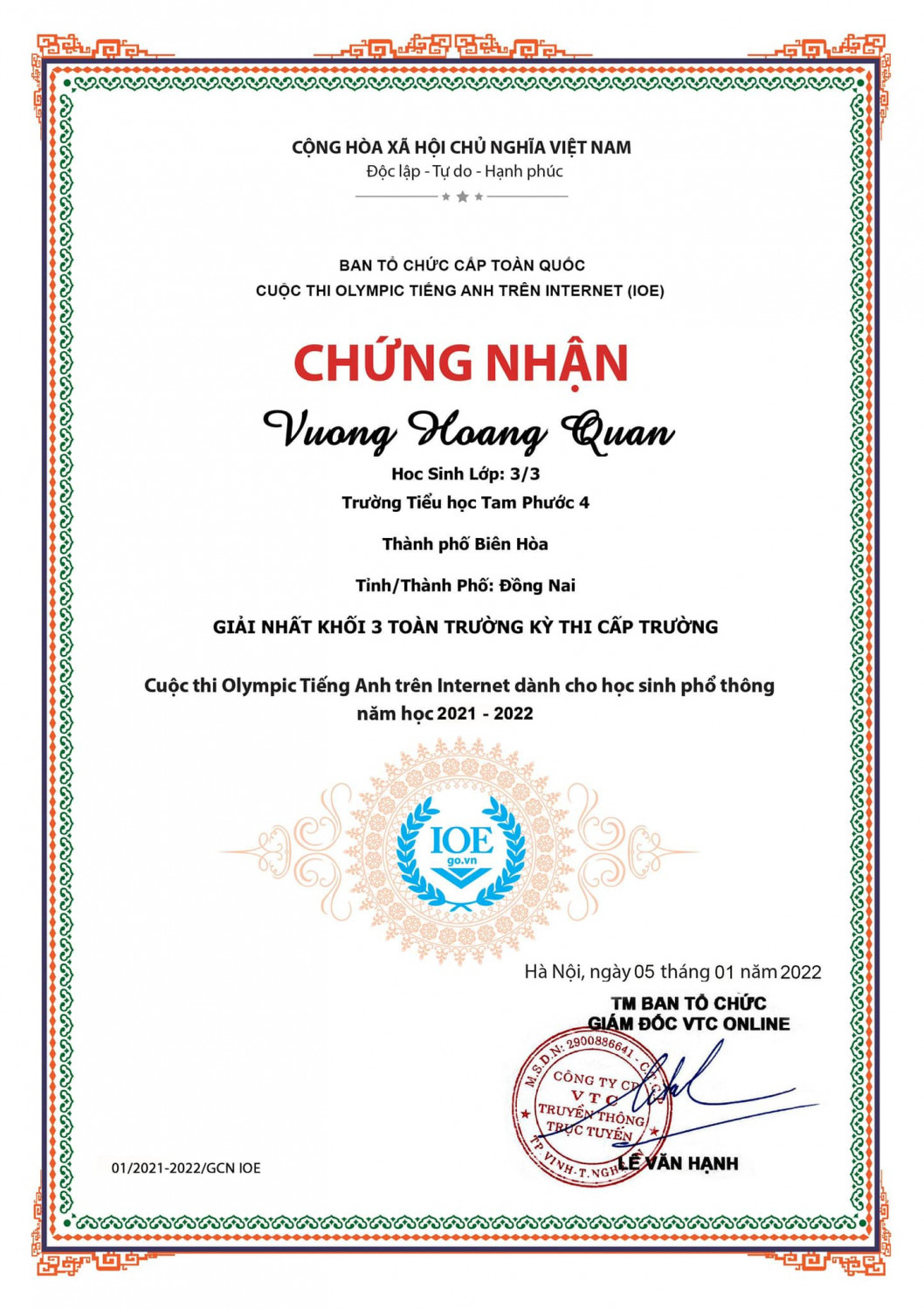 Olympic Tiếng Anh trên Internet